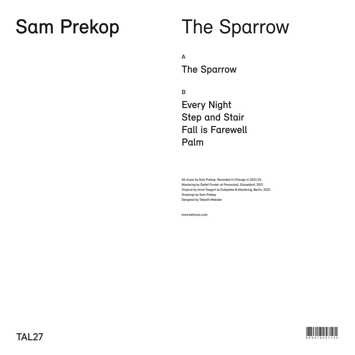 Sam Prekop - The Sparrow LP