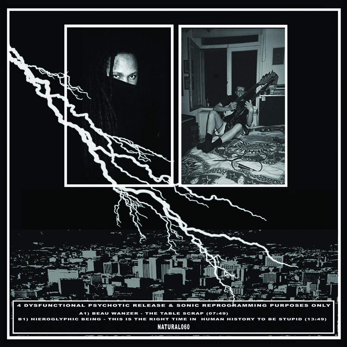 Beau Wanzer x Hieroglyphic Being - 4 Dysfunctional Psychotic Release & Sonic Reprogramming Purposes Only 12"