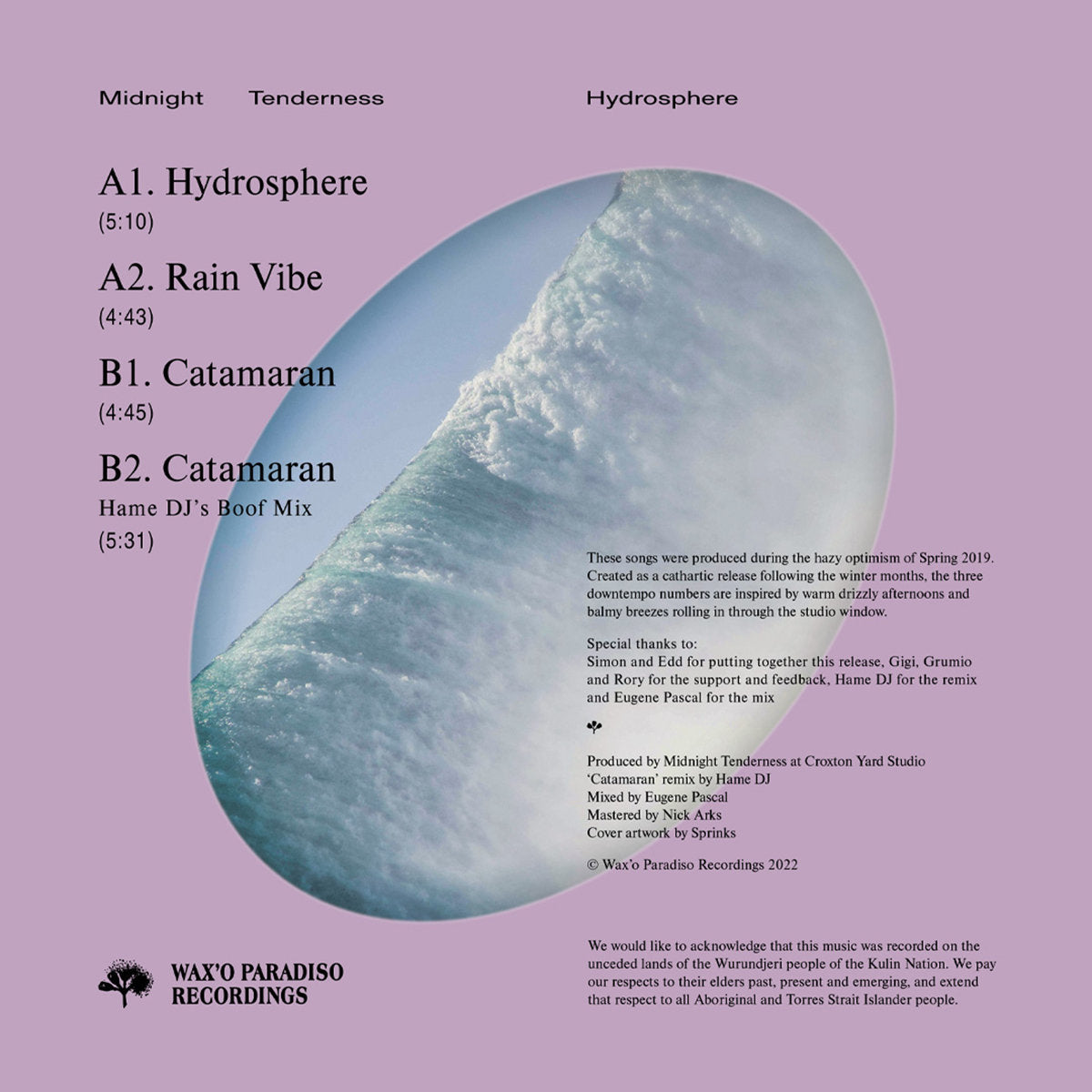 Midnight Tenderness - Hydrosphere 12"