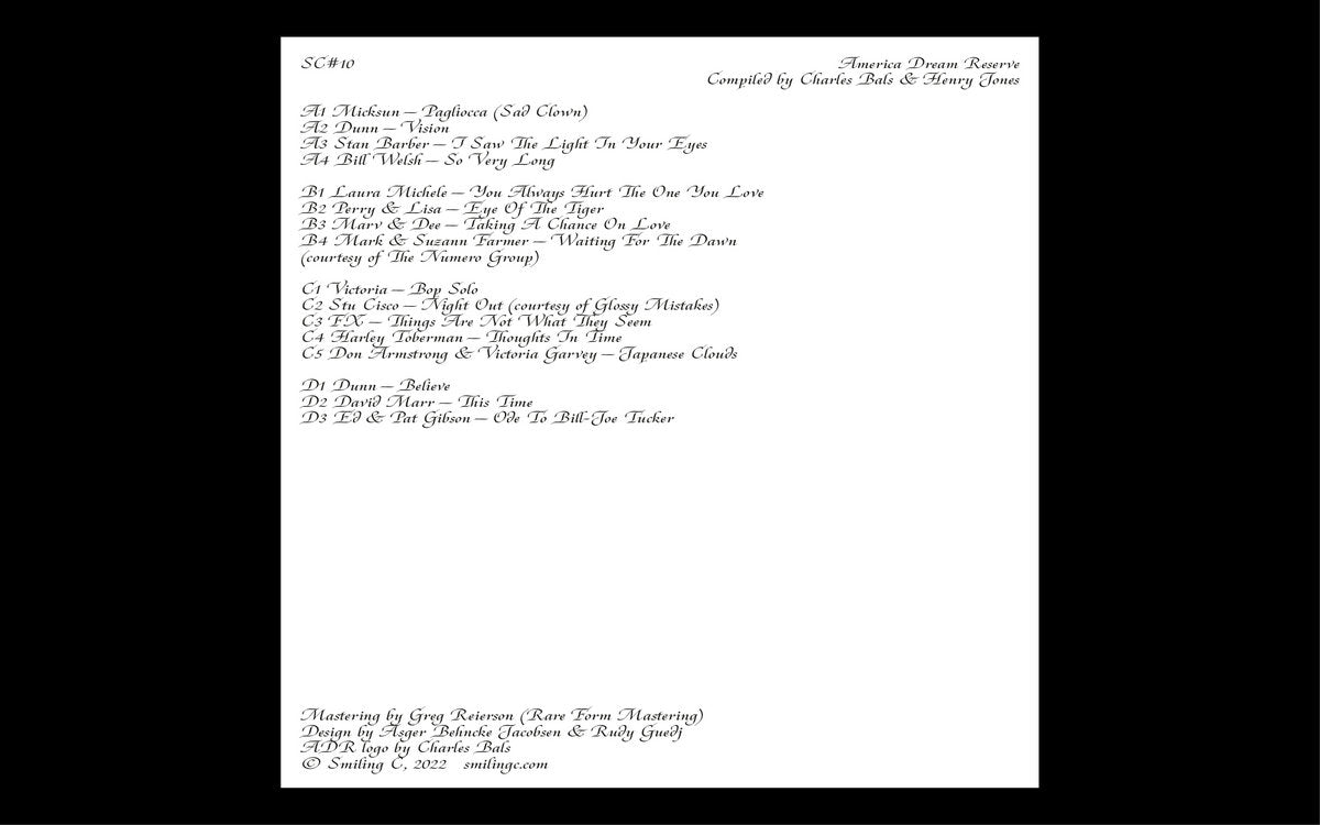 V/A - America Dream Reserve 2xLP (Smiling C)