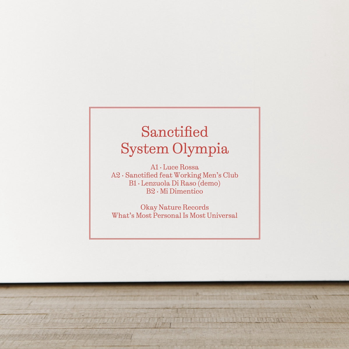System Olympia - Sanctified EP 12"