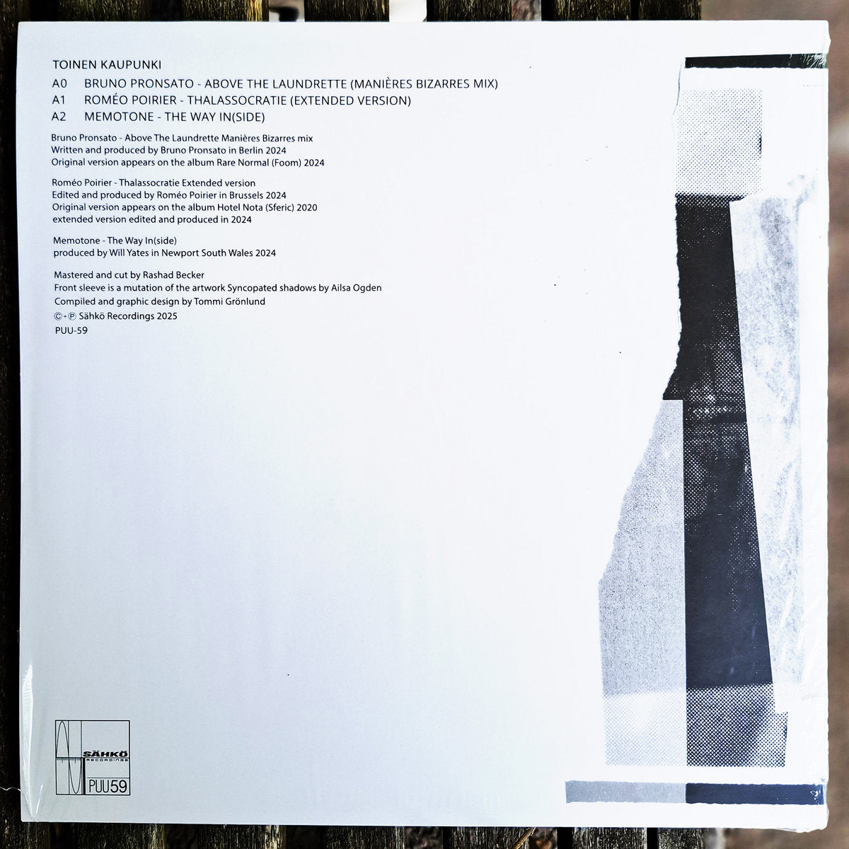 V/A / Bruno Pronsato, Roméo Poirier, Memotone - Toinen Kaupunki EP 12"