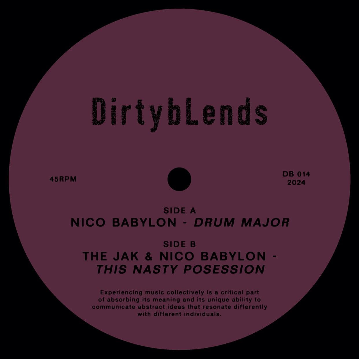 Nico Babylon / The Jak - Drum Major / This Nasty Possesion 12"