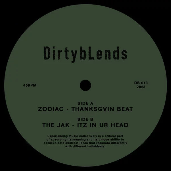 Zodiac / The Jak - Thanksgvin Beat / Itz In Ur Head 12"