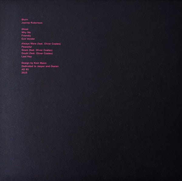 Joanne Robertson - Blurrr LP