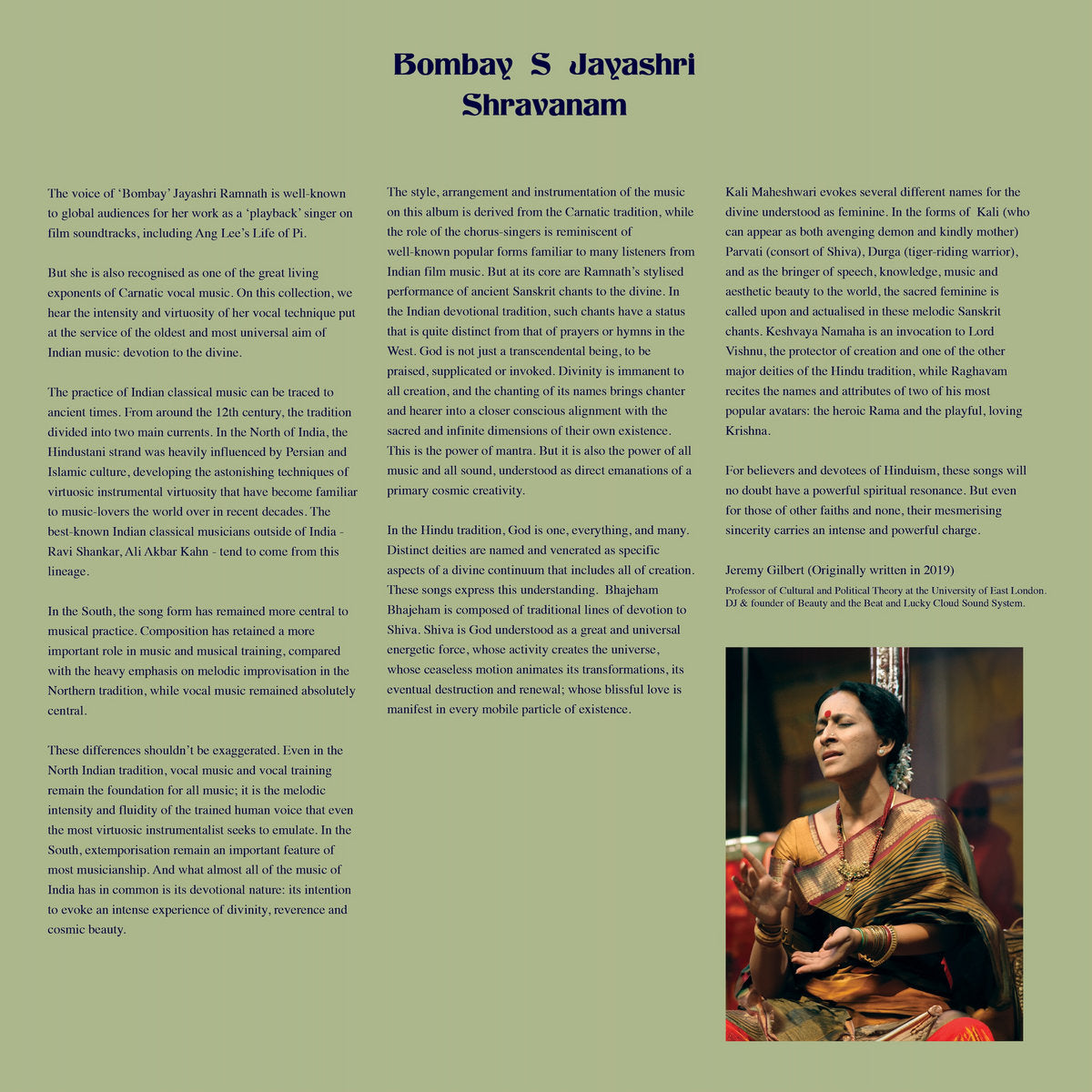 Bombay S Jayashri - Shravanam LP