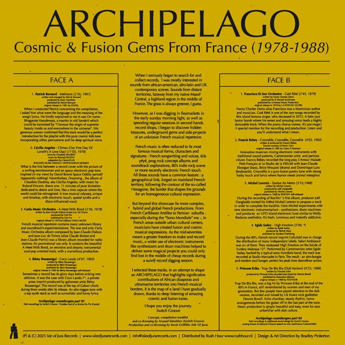 V/A - Archipelago : Cosmic Fusion Gems from France (1978-1988) LP (Isle of Jura)