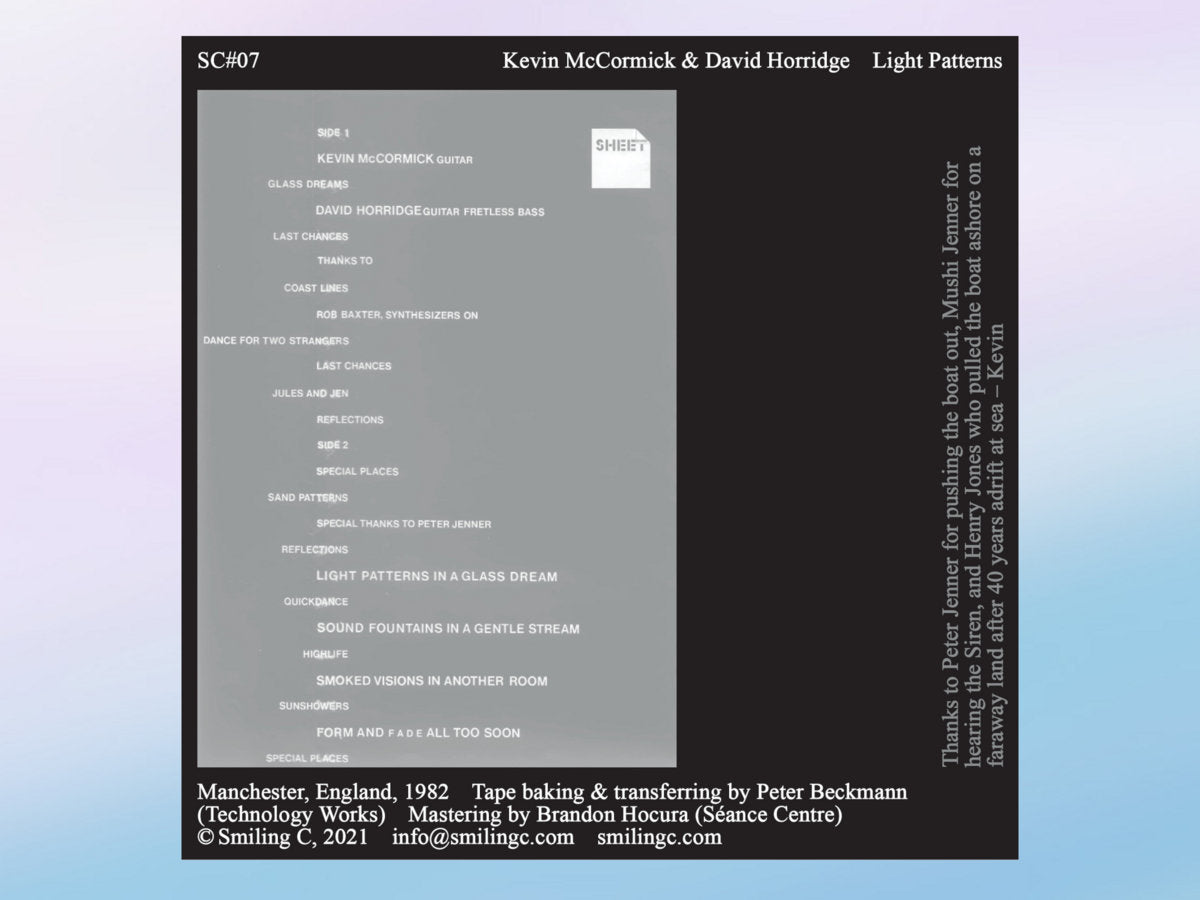 Kevin McCormick & David Horridge - Light Patterns LP