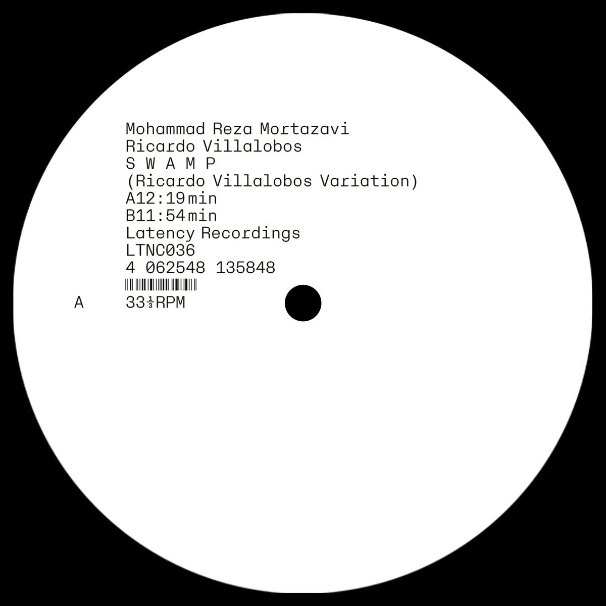 Mohammad Reza Mortazavi, Ricardo Villalobos - Swamp (Ricardo Villalobos Variation) EP 12"