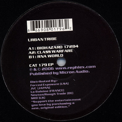 Urban Tribe (aka DJ Stingray) - Biohazard 17284 EP 12"