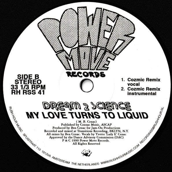 Dream 2 Science - My Love Turns to Liquid 12"