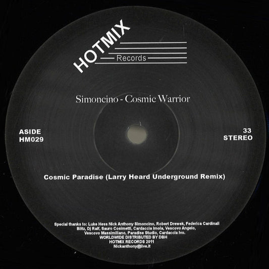 Simoncino - Cosmic Warrior (Larry Heard & Ron Trent remixes) 12"