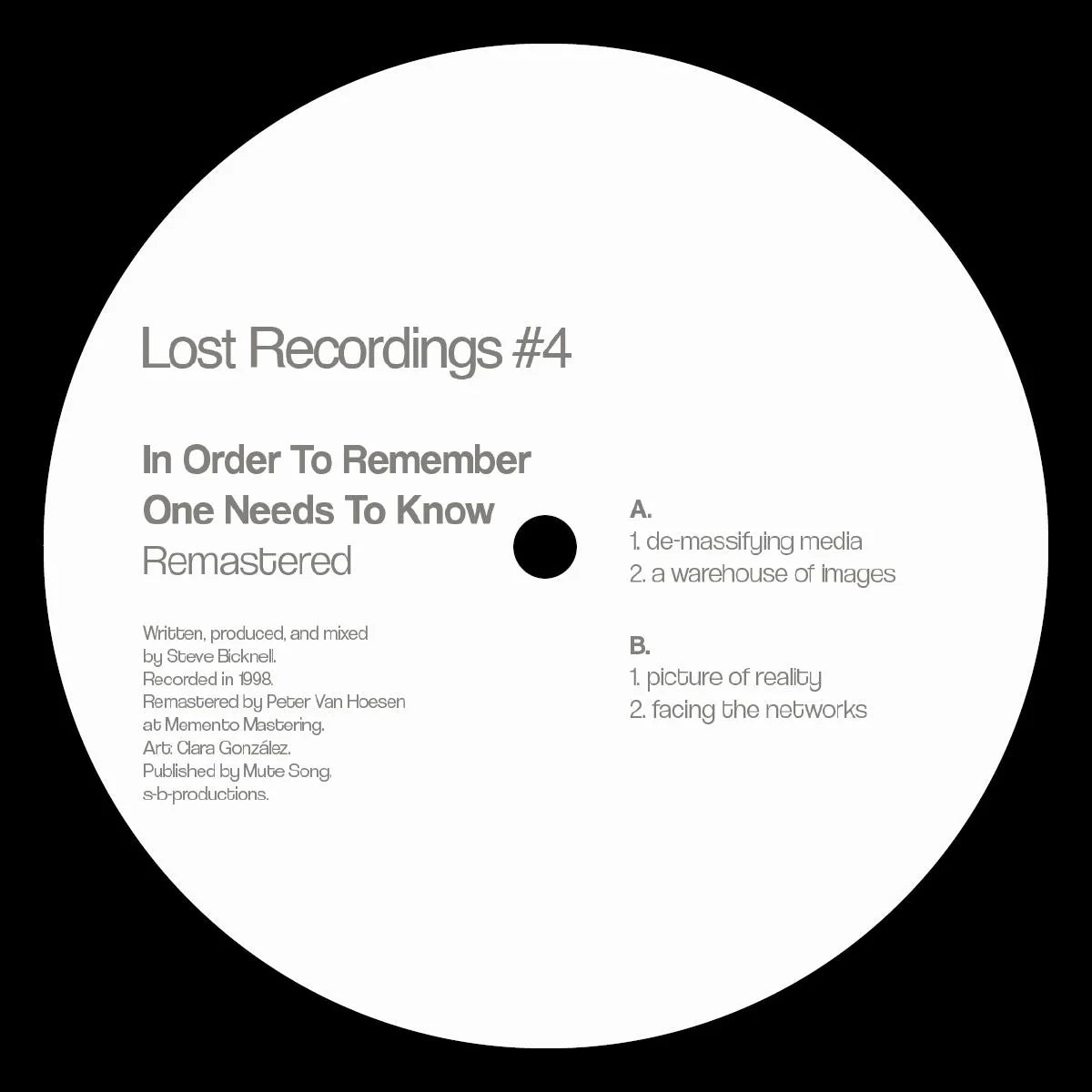 Steve Bicknell - Lost Recordings #4 12"