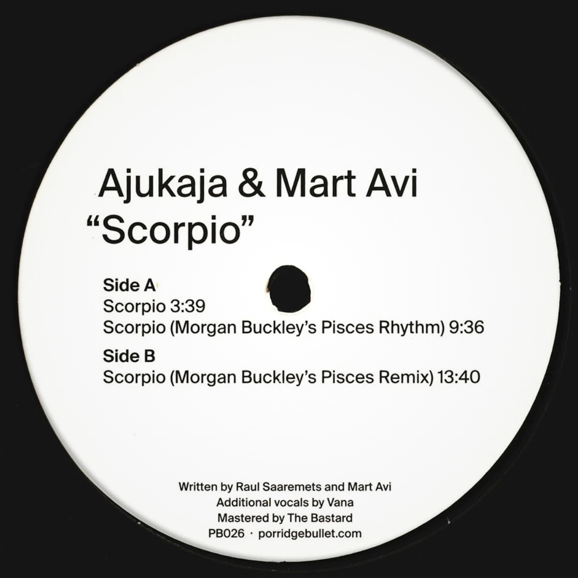 Ajukaja & Mart Avi - Scorpio (Morgan Buckley Remixes) 12"