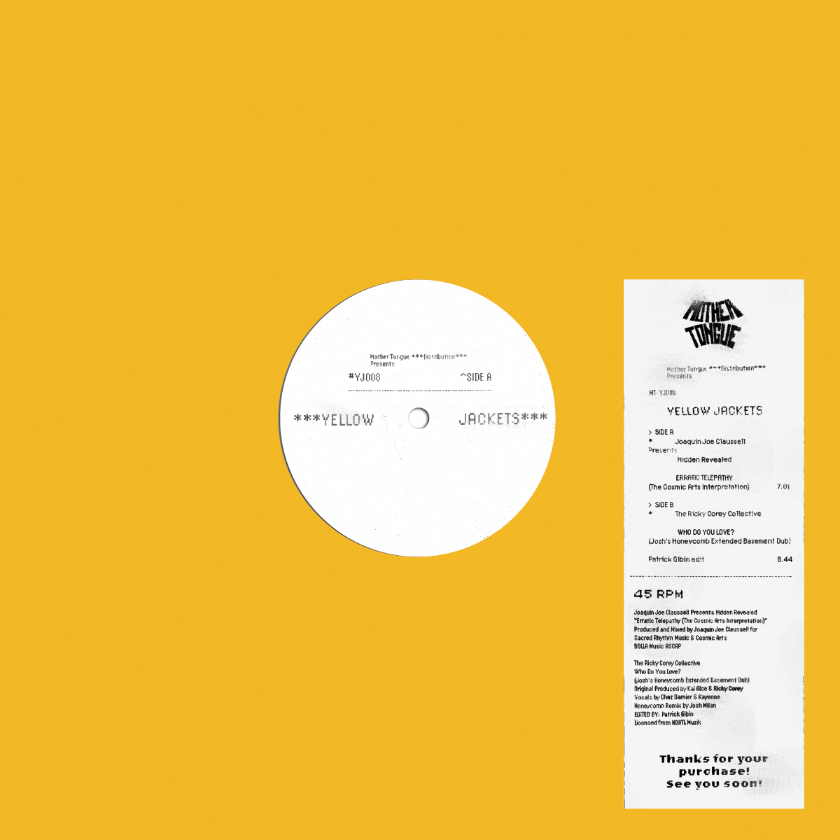 Joaquin Claussell / The Ricky Corey Collective - Yellow Jackets Vol.8 12"