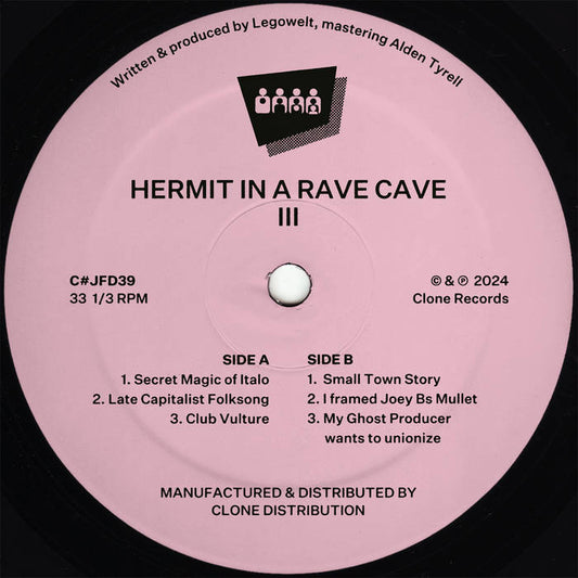 Hermit In A Rave Cave (Legowelt) - Hermit In A Rave Cave III 12"