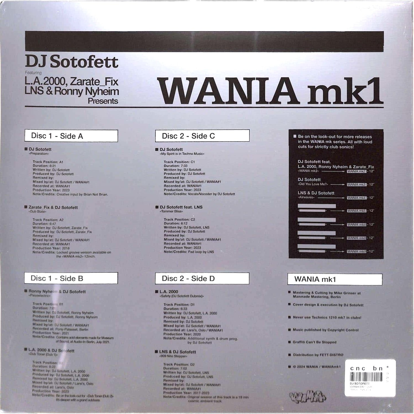 DJ Sotofett - WANIA mk1 2x12"