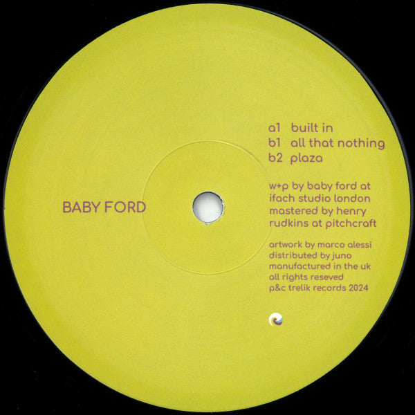 Baby Ford - Built In EP 12"