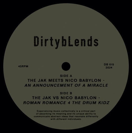 Nico Babylon / The Jak - An Announcement of a Miracle / Roman Romance 4 the Drum Kidz 12"