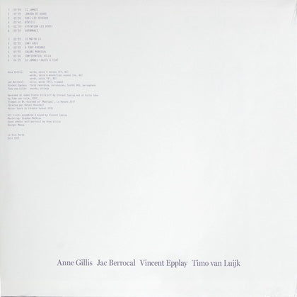 Anne Gillis, Jac Berrocal, Vincent Epplay, Timo van Luijk - 32"Si()six" LP